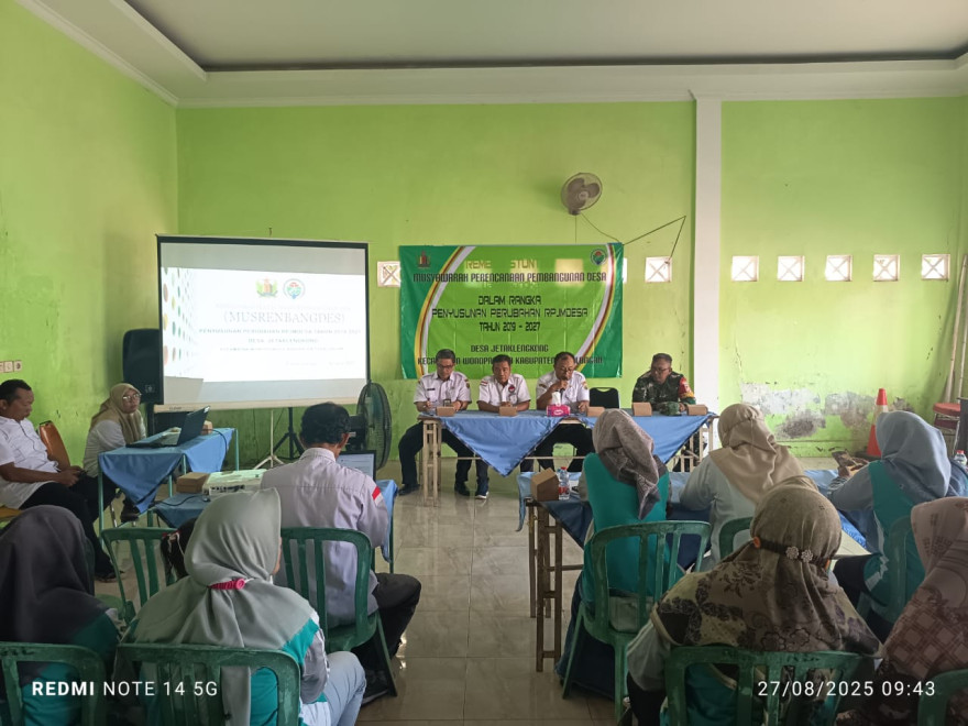 Warga Jetaklengkong Hadiri Musrenbangdes untuk Perubahan RPJMDESA Jetaklengkong